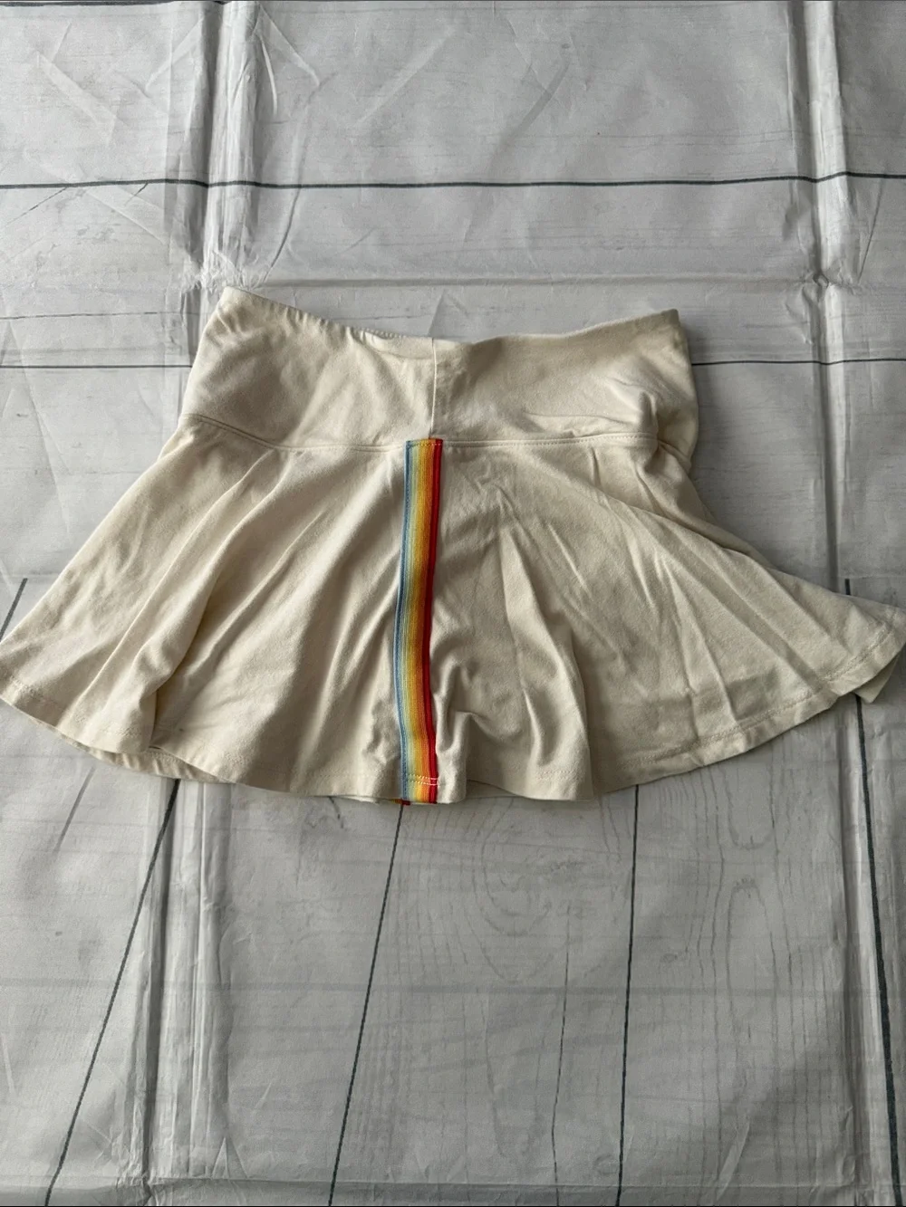 Old Navy Cream Flared Knit Skirt